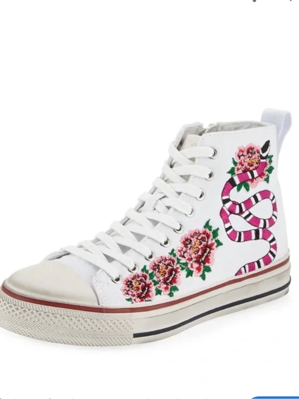 Ash Vanina White Floral High-Top Shoes